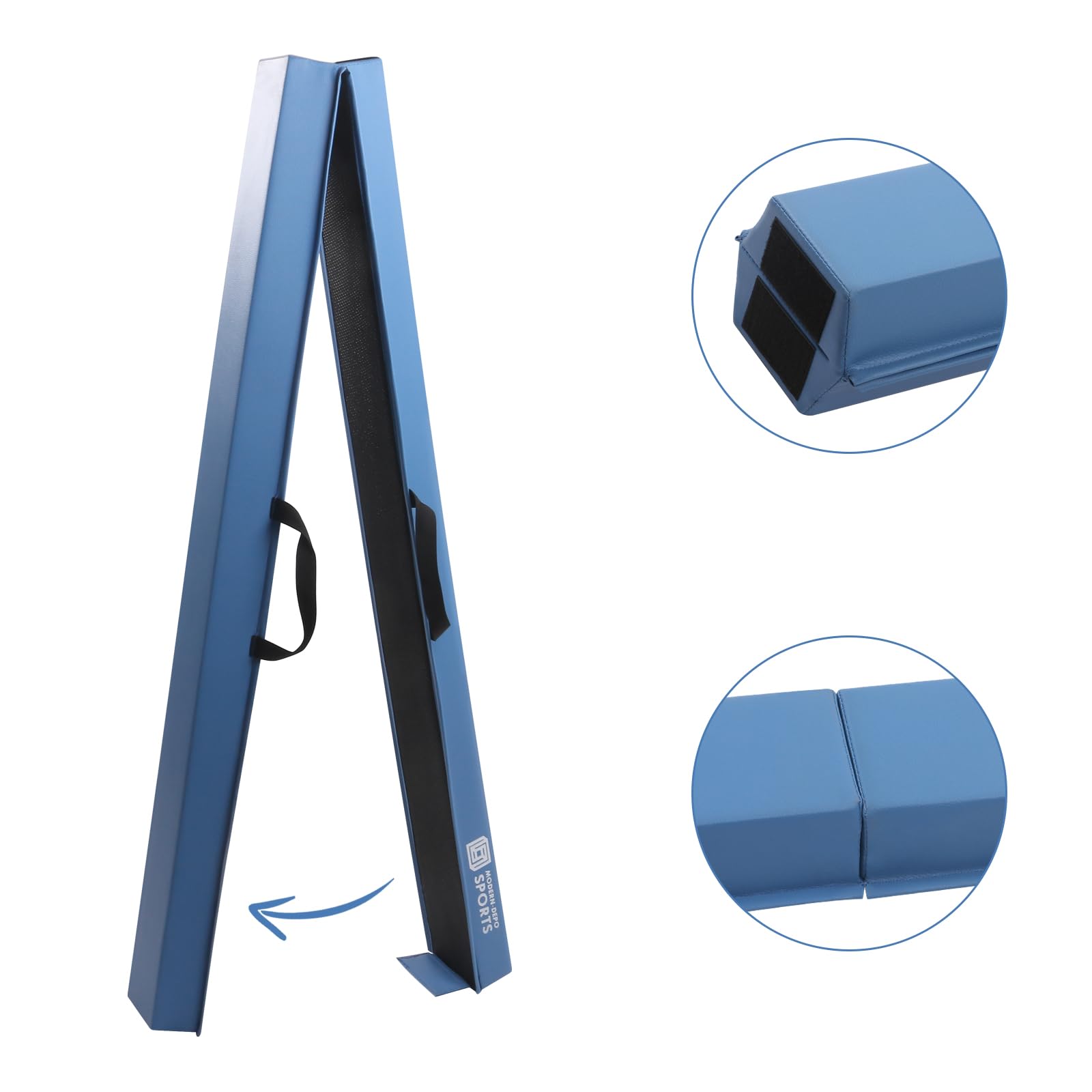 Modern-Depo Folding Foldable Gymnastics Balance Beam Equipment for Kids, Floor Beam Gymnastics for Home/Practice/Therapy, 6ft 6 FT 72