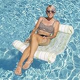 4-in-1 Hammock Inflatable Pool Float with Bonus Air Pump, Premium Swimming Pool Lounger,...