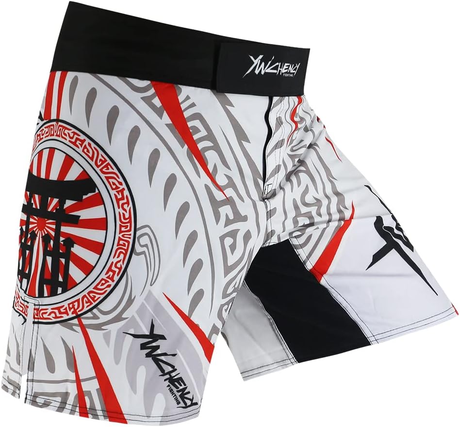 MMA Shorts for Men Fight Grappling Shorts Mens BJJ Shorts for Men No Gi Mid Thigh