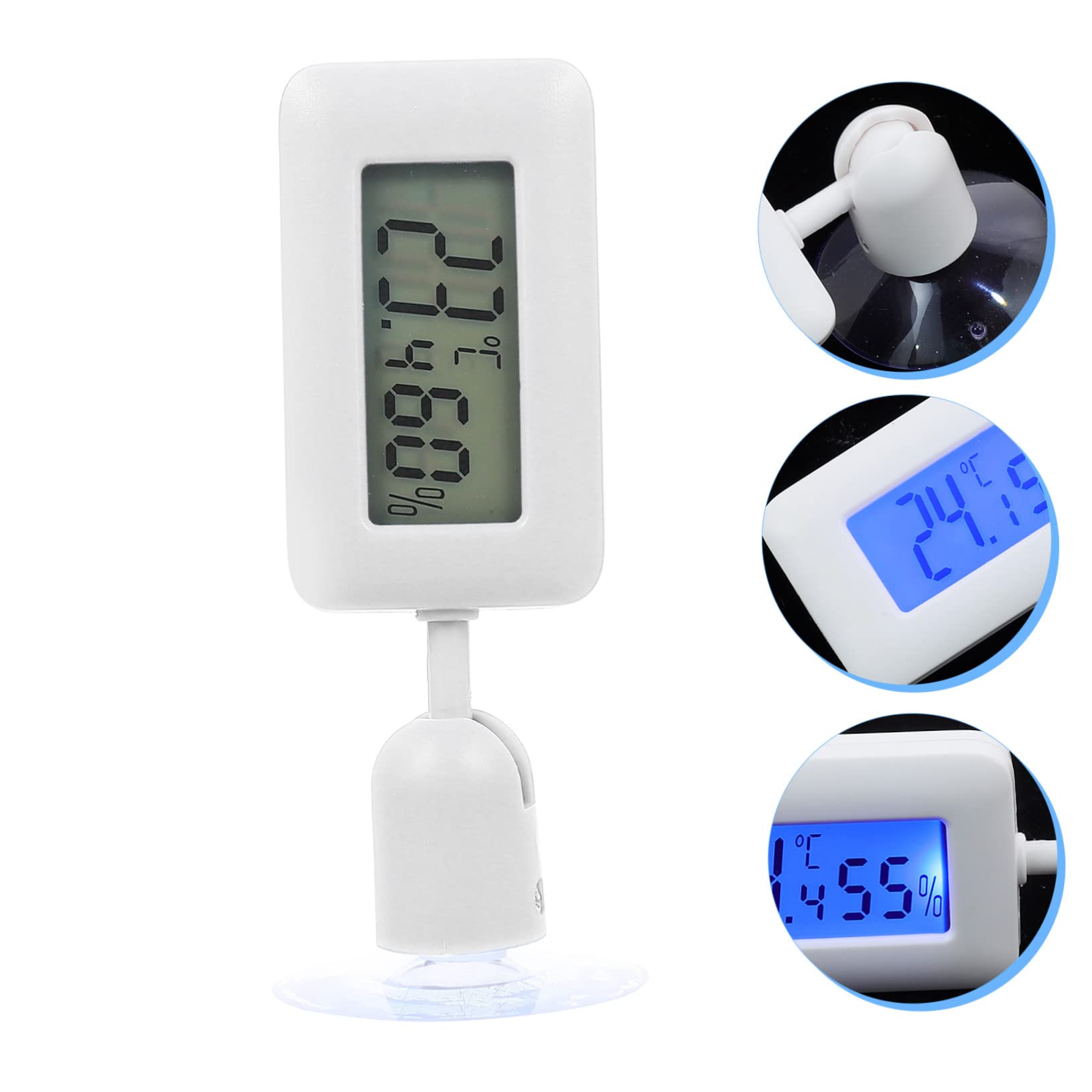 WOONEKY 4stücke Reptile Thermometer Mit Großem Display Und Saugnapf Präziser Temperaturmesser Für Reptilien Und Terrarienanwendungen Installieren Und Platzsparend
