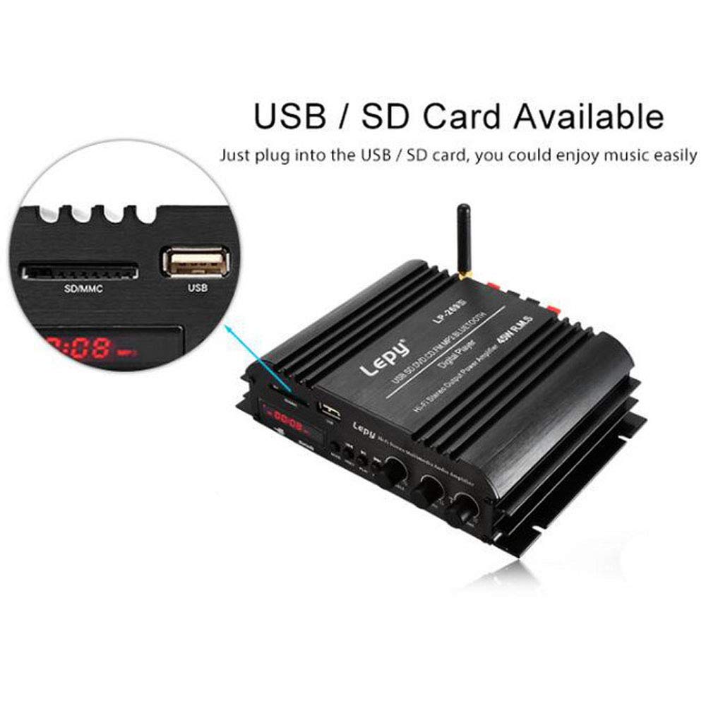 PolarLander Bluetooth HiFi Digital Amplificateur stéréo 4 canaux puissant son compatible avec haut-parleur ordinateur moto
