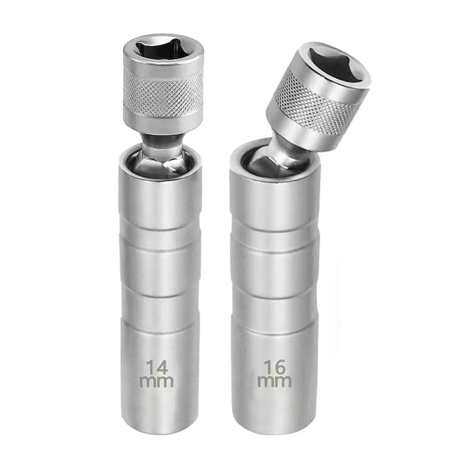 Llave De Bujía 2 Uds Enchufe De Bujías Automotrices 14mm 16mm Herramienta Extracción Giratoria Herramientas Instalación De Enchufe De Bujías Magnéticas
