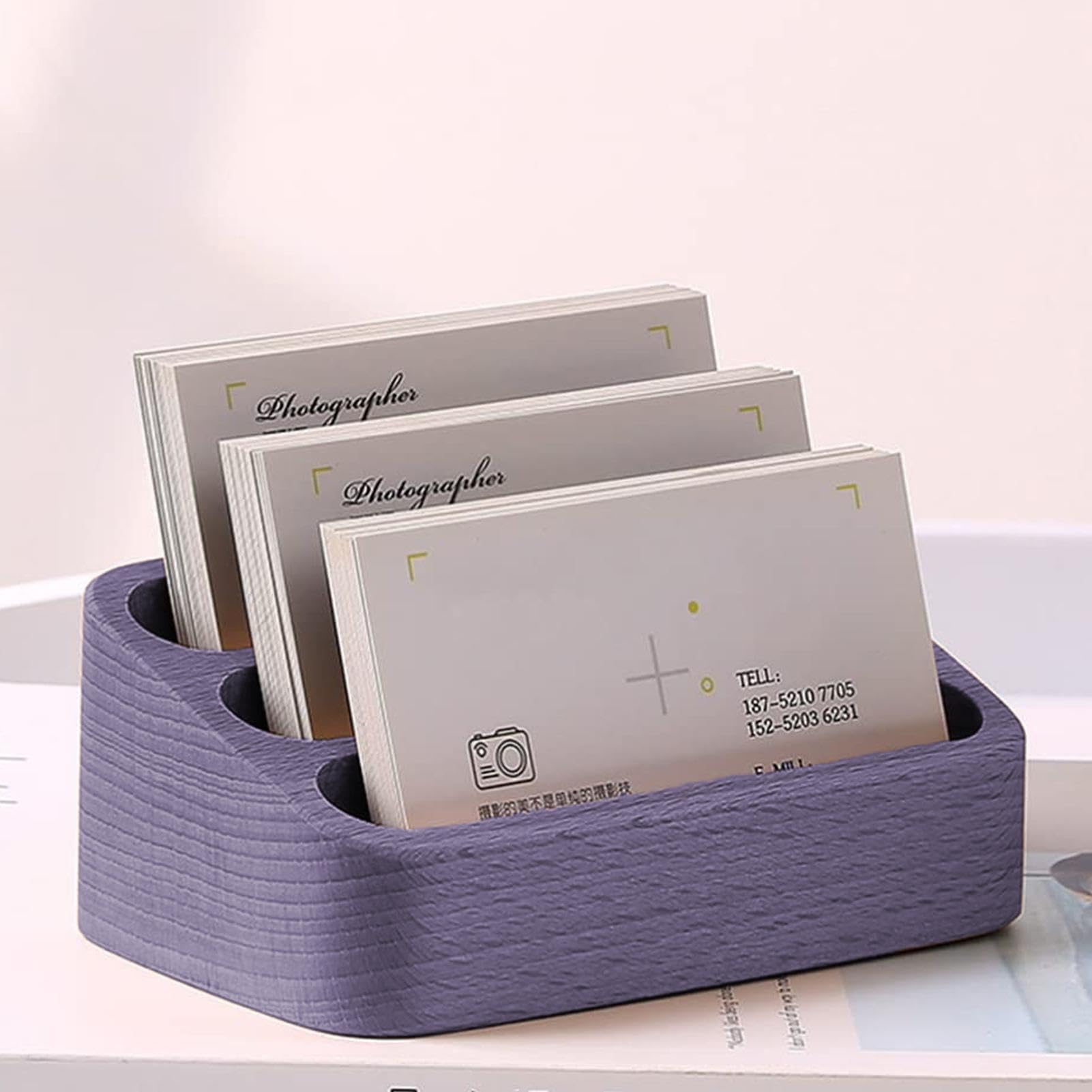 Portabiglietti Da Visita In Acrilico Trasparente - Set Da 8 Pezzi Per Scrivania Ufficio - Foto 5