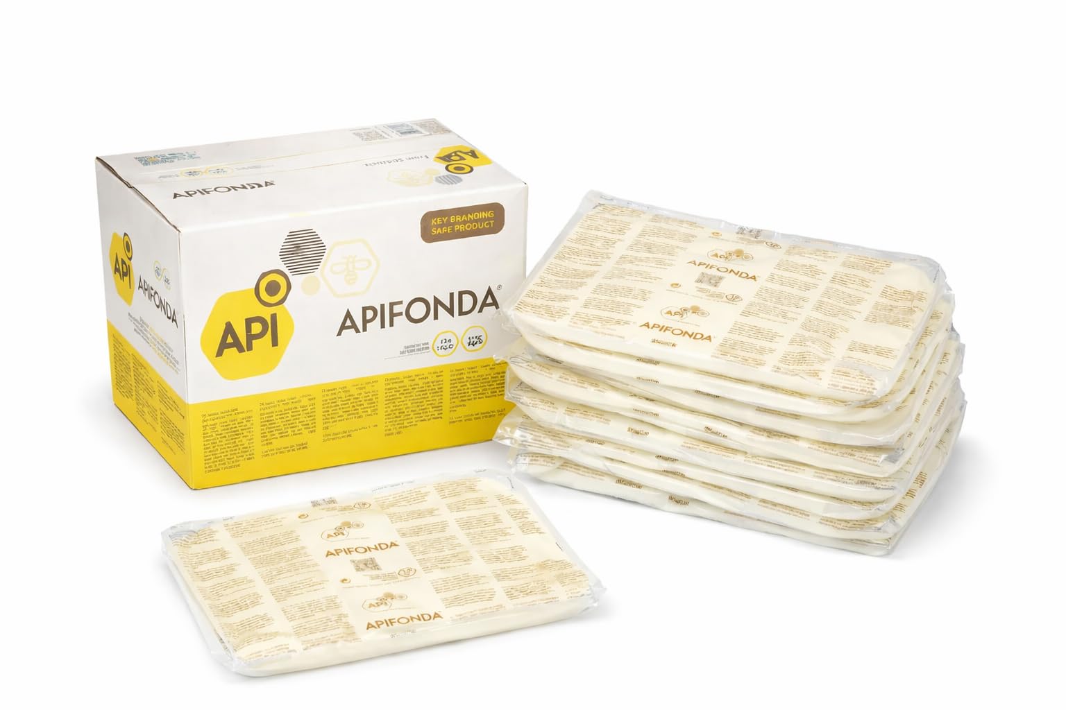 Südzucker Apifonda® Bienenfutter 12 kg (12x1 kg) – Futterteig für Bienen – gebrauchsfertig – ganzjährig einsetzbar – Imkereibedarf – Bienenfutterteig zur Fütterung
