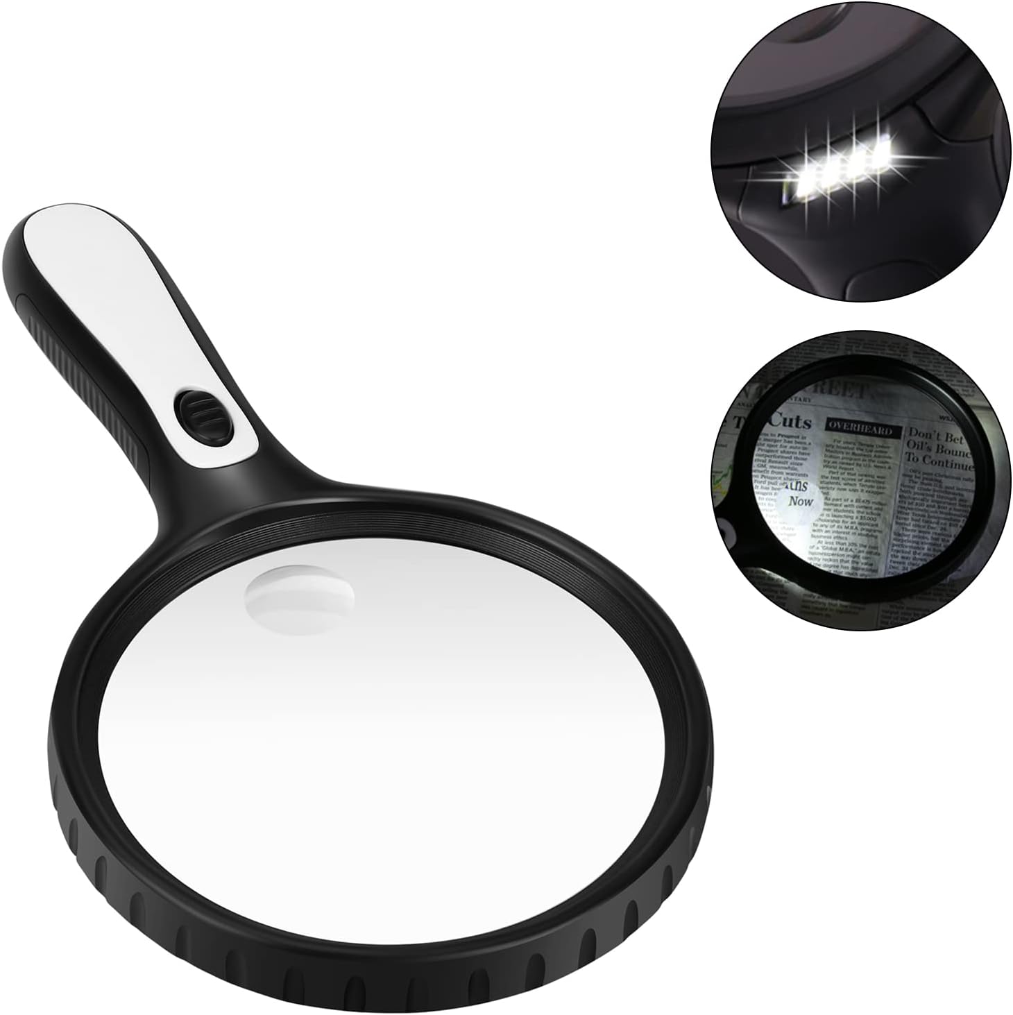 Magnifying Glass with Light, 2X 10x Lighted Magnifying