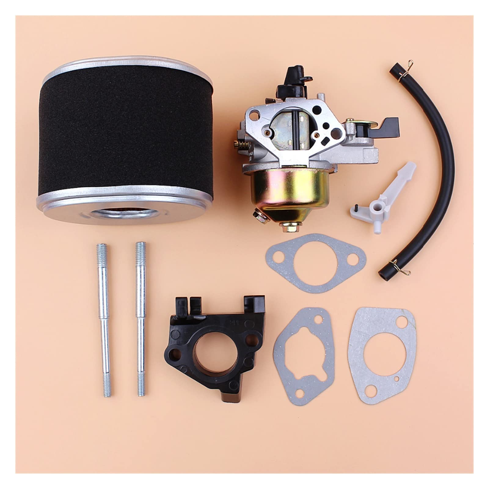 Repuestos para herramientas eléctricas de exterior Kit de la junta del filtro de aire del perno del aislador del carburador ajustable Ajuste GX390 GX 390 Chino 18 8F 13HP Motor de motor de gasolina Pi