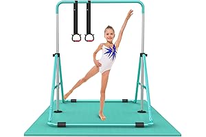 Adjustable Height Horizontal Bar Gymnastics for Kids, Expandable Monkey Bar