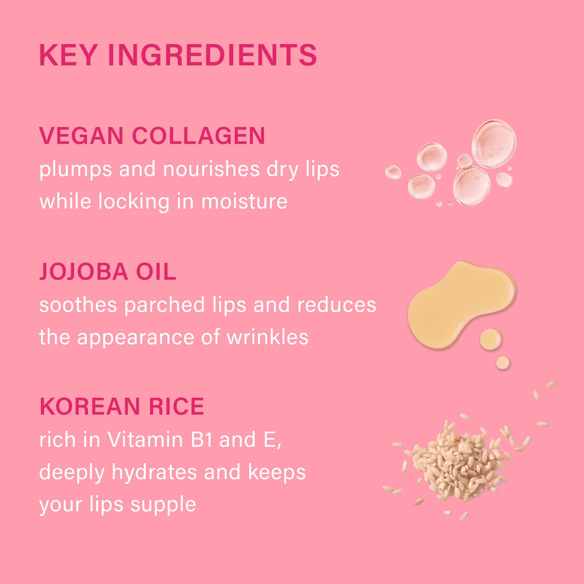 Melixir Vegan Lip Treatment, Sheer Tinted Lip Balm for Instant Hydration & Shine, Moisturizing Lip Gloss, Infused with Vegan Collagen & Jojoba Oil, Cruelty-Free, Korean Skincare-4 Berry(0.5oz/15g)