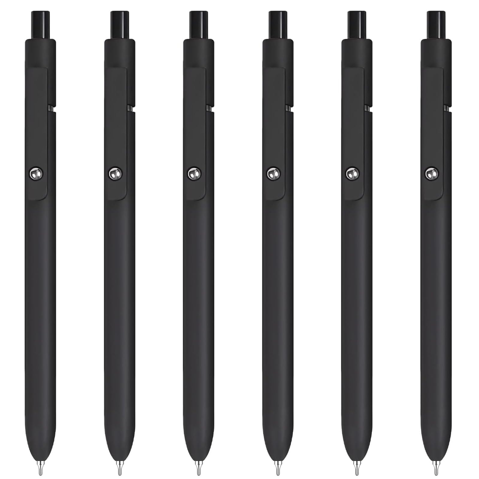 Gel Pens, 6PCS 0.5mm Black Ink Fine Point Pens, Cute Office School Supplies