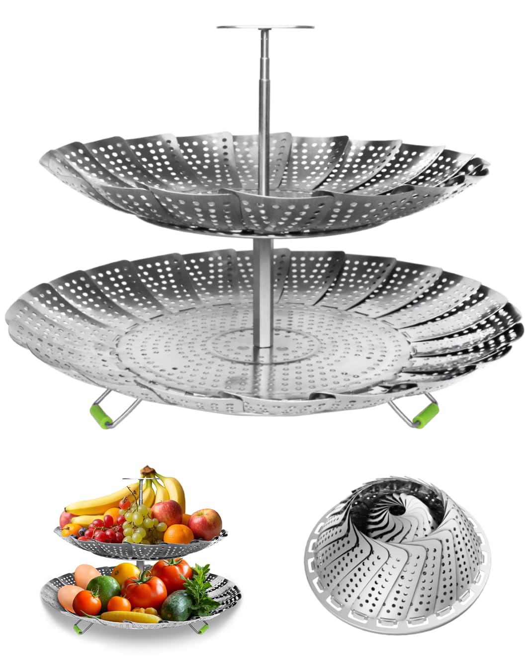 LANVIYA 2-Layer Steamer Basket