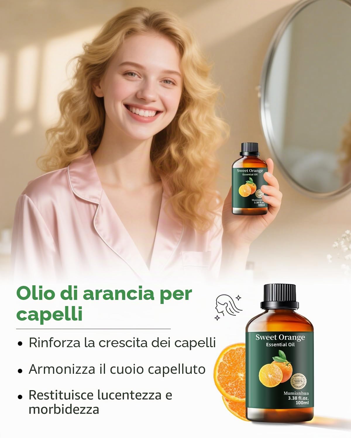 Olio Essenziale di Vaniglia Puro, Mumianhua Olio di Vaniglia Naturale Per Diffusori, Aromaterapia, Cura della Pelle, Profumeria, Creazione di Candele e Saponi Fai da Te‌ 100ml
