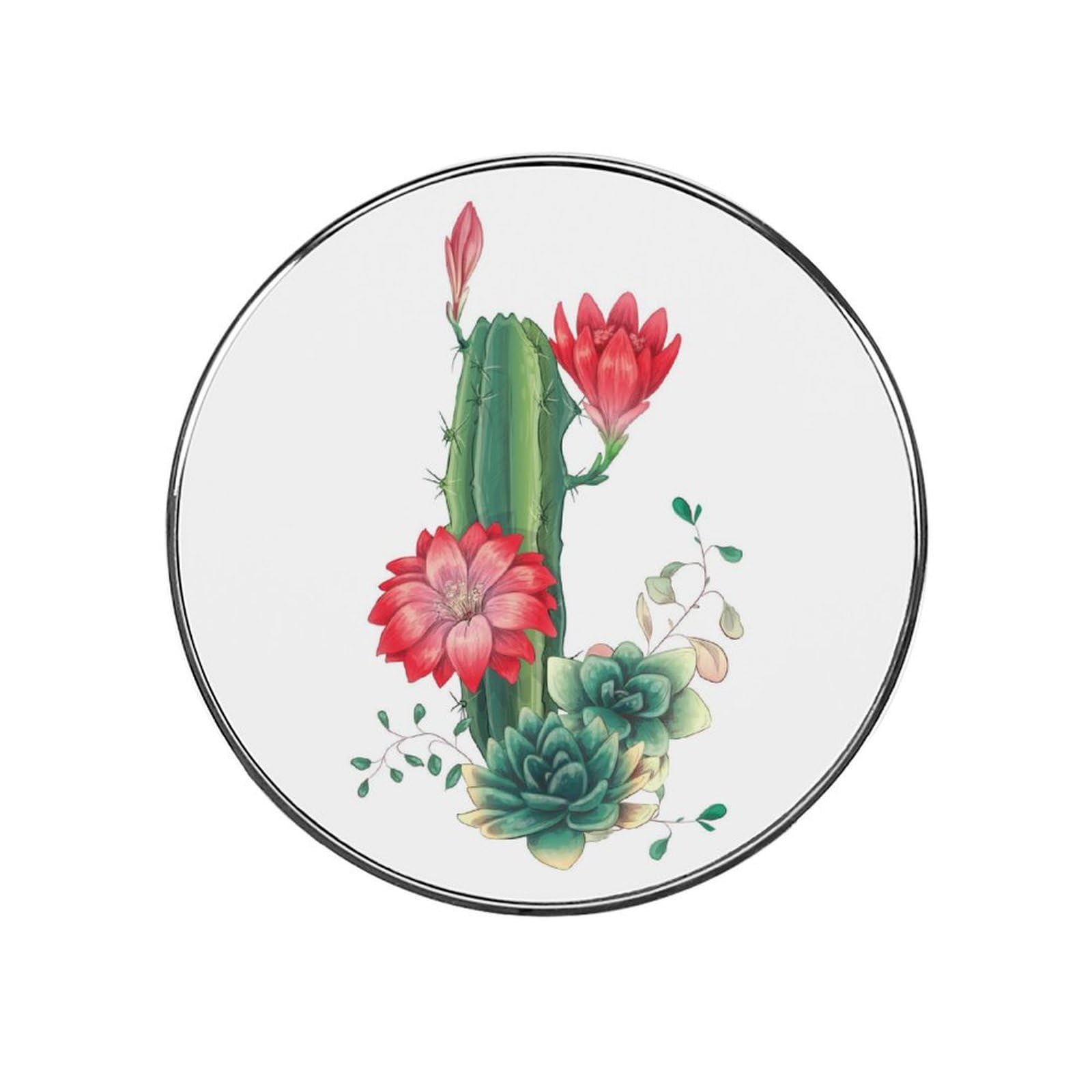 Cactus Flower Alloy Fridge Magnet For Office Cabinet Refrigerator Whiteboard Photo