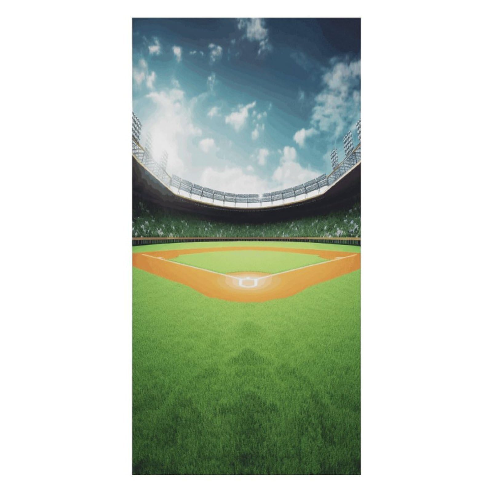 JTREHY Green Baseball Field Backdrop Beach Towel Extremely Soft Oversized Towels Lightweight Sports Absorbent Bath Towel Suitable 160"x80" for Swimming Camping Beach