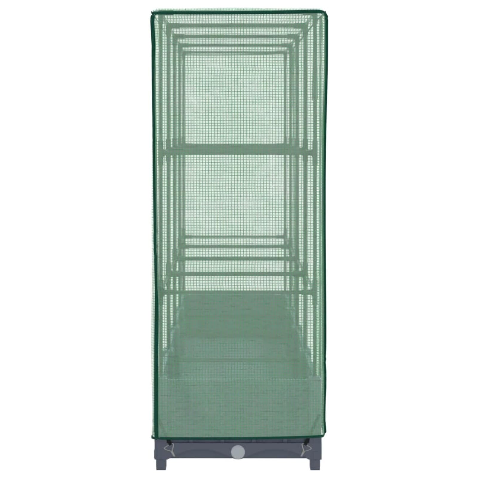 Homgoday Hochbeet mit Gewächshaus-Aufsatz Pflanzkasten Gemüsebeet Blumenbeet Blumenkasten Gartenbeet Pflanzbeet Frühbeet für Balkon Garten Terrasse Rattan-Optik 160x40x123 cm Dunkelgrau