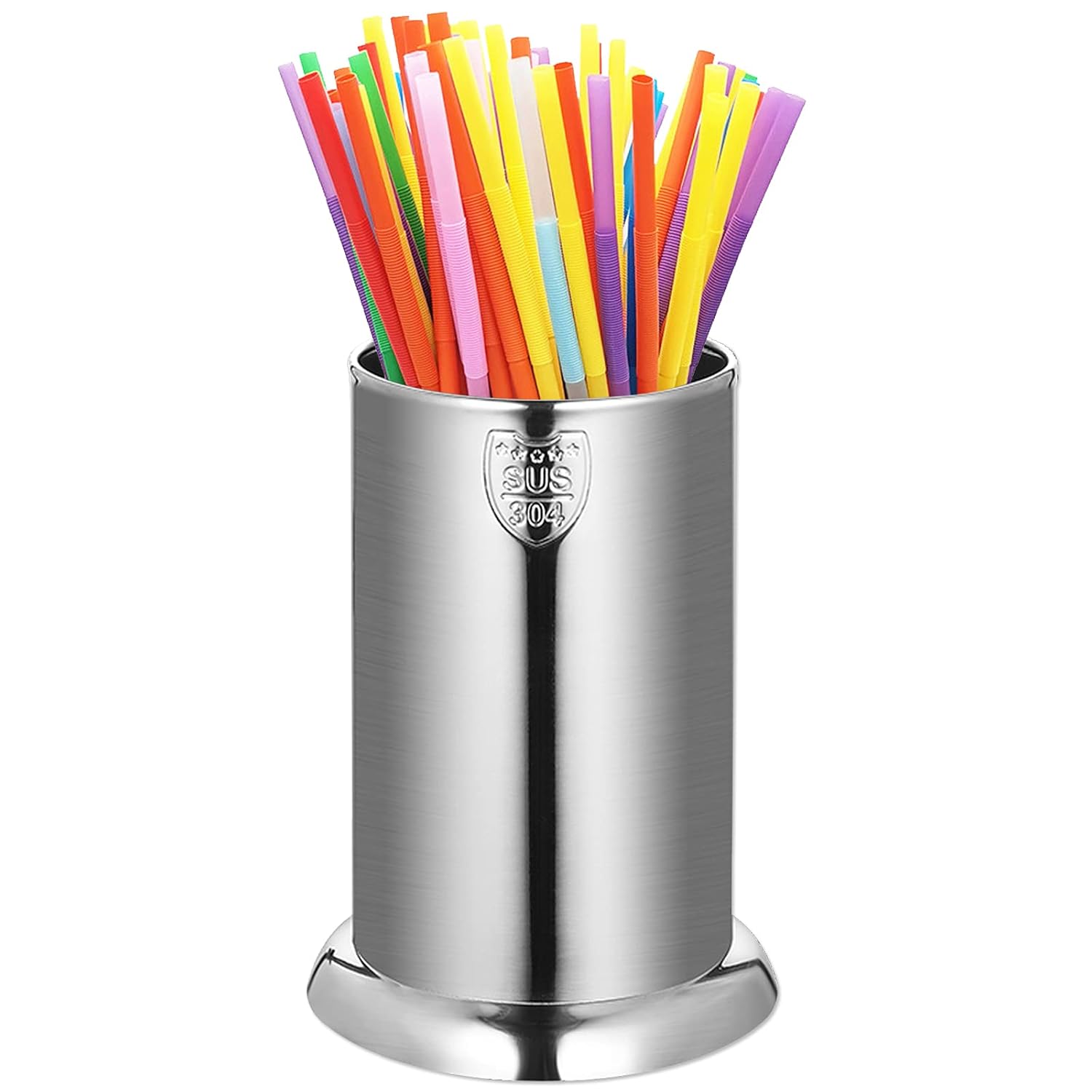 Buy WillFee 18/8 Stainless Steel Straw Holder, Countertop Straw