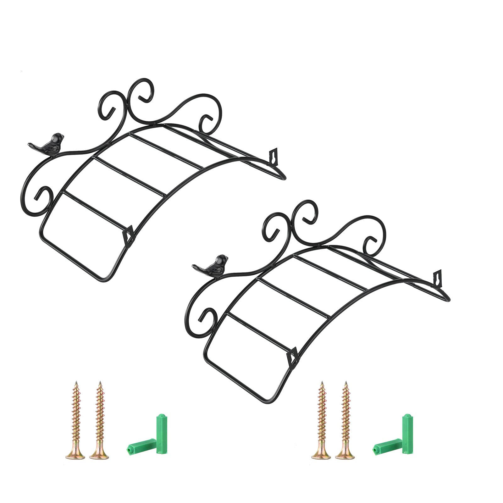 QYLJZB Garden Metal Hose Holder, Wall Mount Bird Hanging Hanger Rack Antique Bird Style Hose Bracket Water Pipe Storage Rack for Outside Courtyards Hanger(2Pcs)