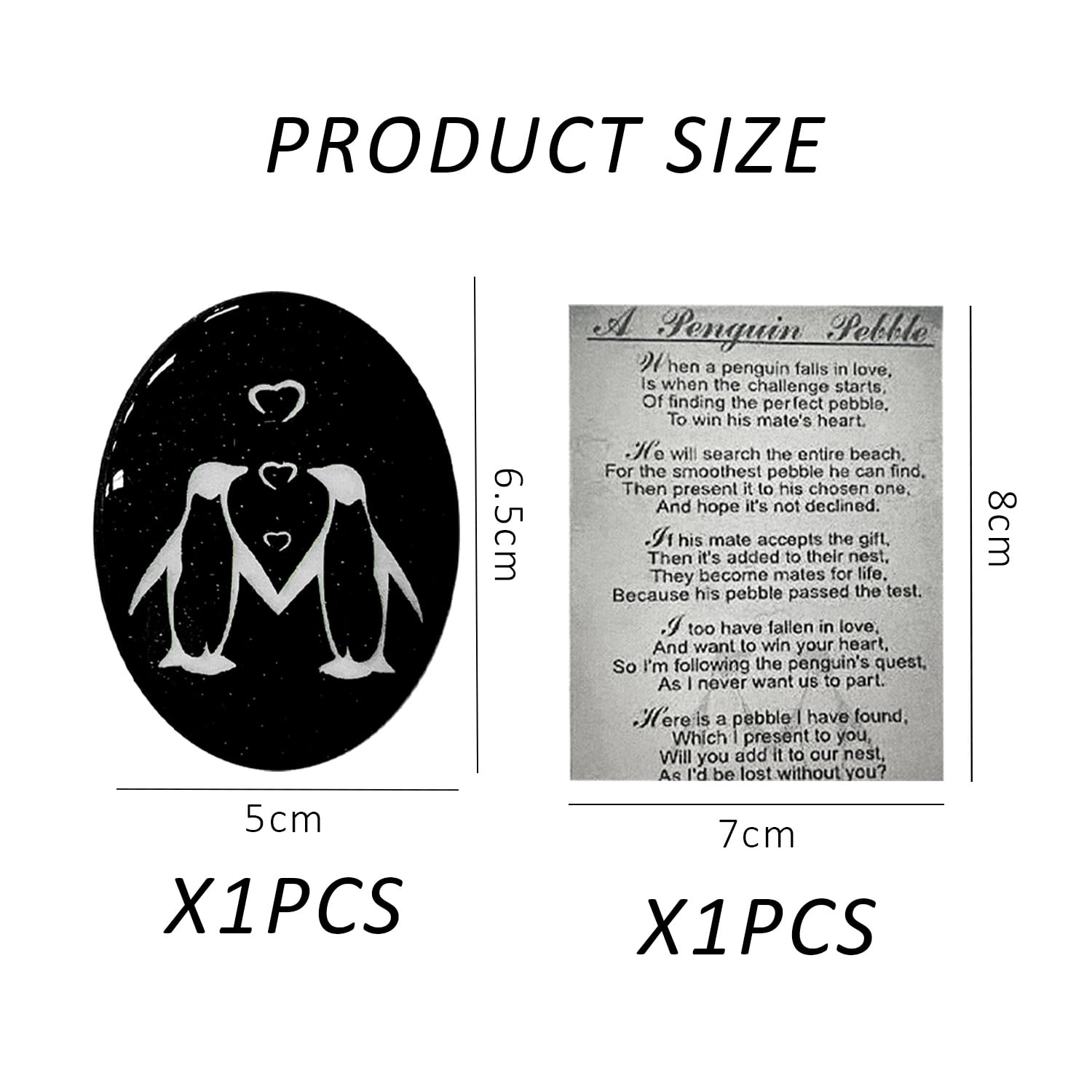 1 Piece Glass Penguin Ornament - Creative Design, Interesting Couple & Romantic Gift, Black, 6*5cm - Image 2