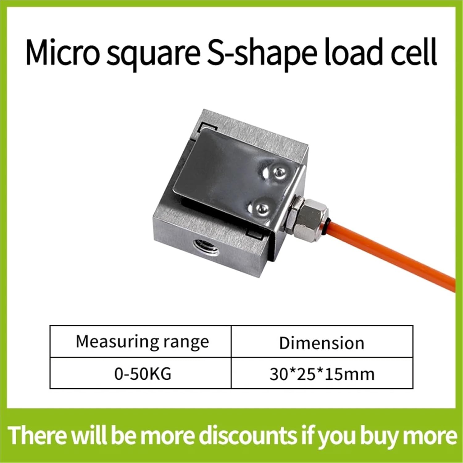 High Accuracy Miniature Tension Load Cell Weighing Scale 5kg 10kg 20kg 30kg 50kg Super Micro S Type(0-50kg)