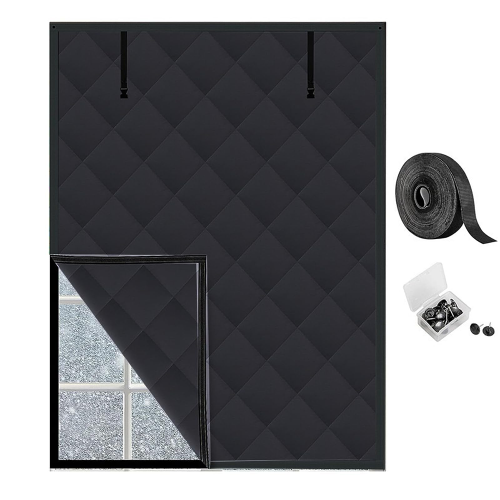 Roll Window Curtain Providing Thermal and Reductions of Oxfords Fabric Home Insulation Curtain