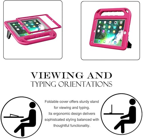 Miniatura 5 de LEDNICEKER Funda para niños para iPad 9.7 20182017 y iPad Air 2 - Protector de pantalla integrado a prueba de golpes con mango plegable para niños