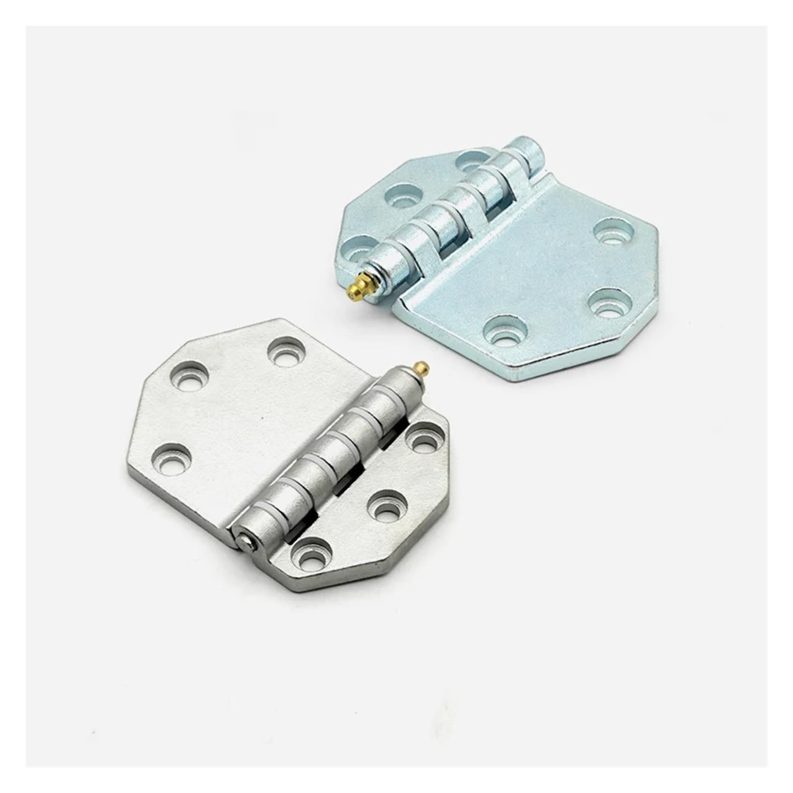 YMUGUEGH 1pcs Hinge With Oil Nozzle Hinge Heavy Duty Thickened Iron Plated Blue Zinc Damping Buffer Truck Container Door Hardware Accessories(304 Stainless Steel)
