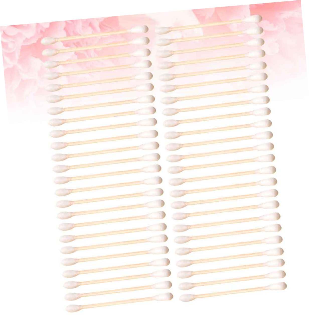 FOMIYES 300pcs Cotton Swabs Double Heads Makeup Remover Cotton Gentle on Skin for Home Travel