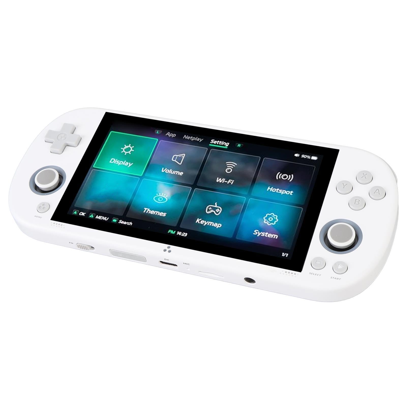 ZASCHMOY Console per Videogiochi retrò Portatile - 64 GB, Schermo IPS da 4,96 Pollici, Supporta 28 Emulatori, Potente Chip da 1,8 GHz, Console per Videogiochi Portatile, Bianca (WHITE)