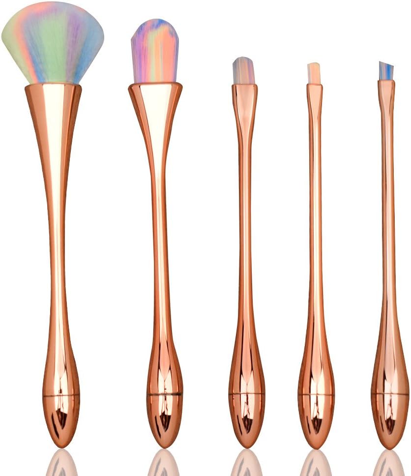 YASHENA Goblet Makeup Brushes 5piece/Set Rose Golden