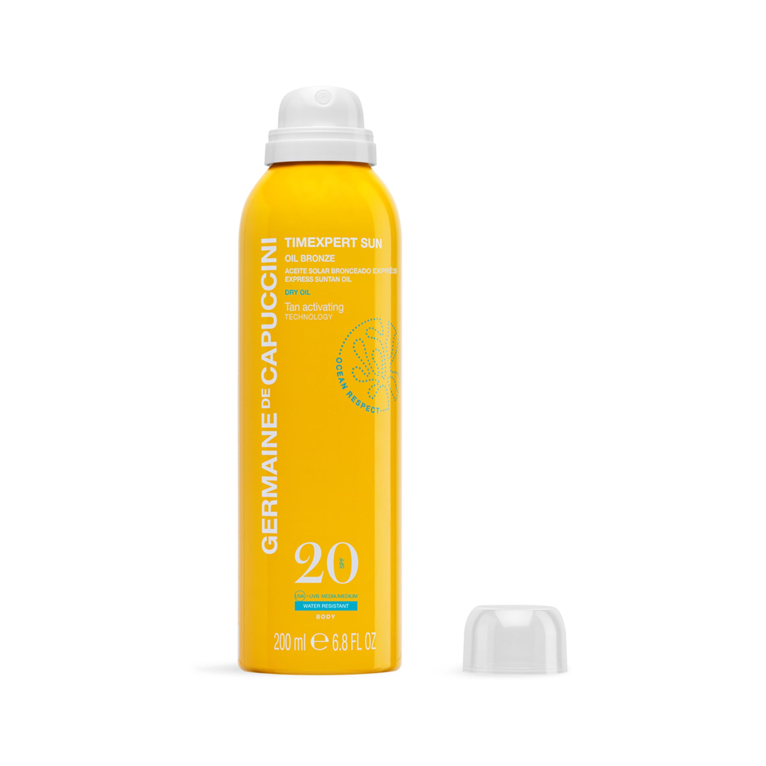 Germaine de Capuccini - Timexpert Sun Oil Bronze SPF 20 - Aceite Solar Ultraligero con Acabado Satinado, Protector y Bronceador Exprés - Tan Activating Technology - 200 ml