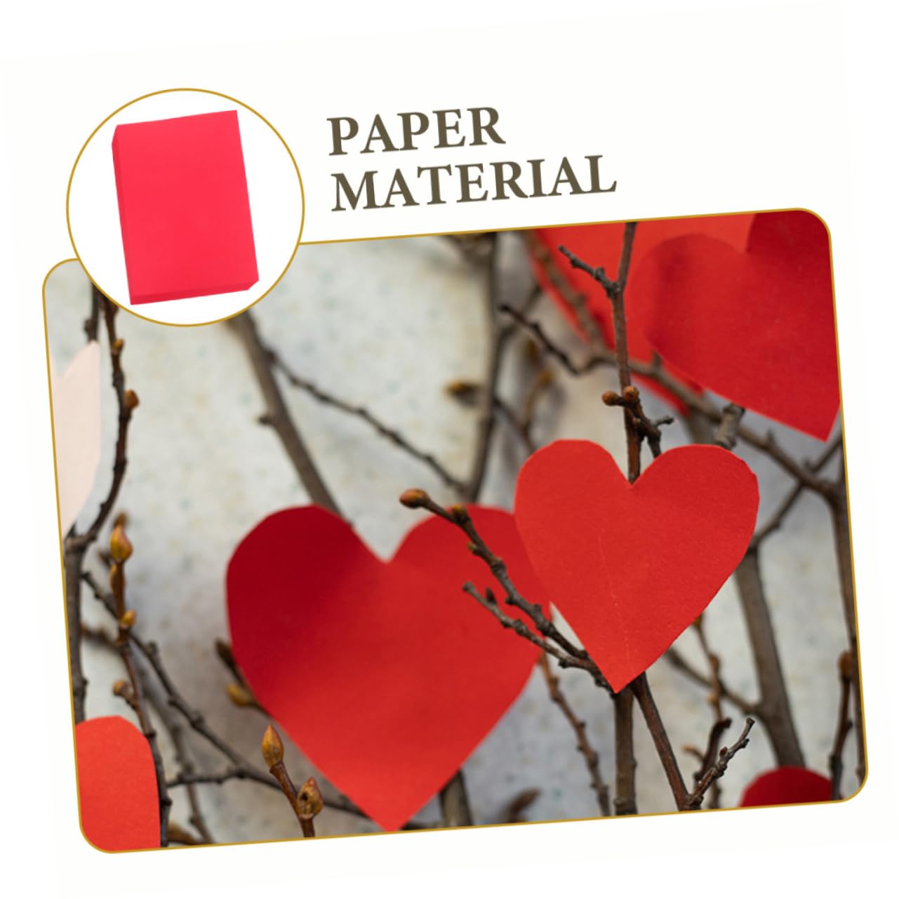 STOBOK Rotes Bastelpapier A4, 100 Blatt Papier für Karten und Handgemachte Grußkarten für Heimwerkerbedarf und Kunstprojekte