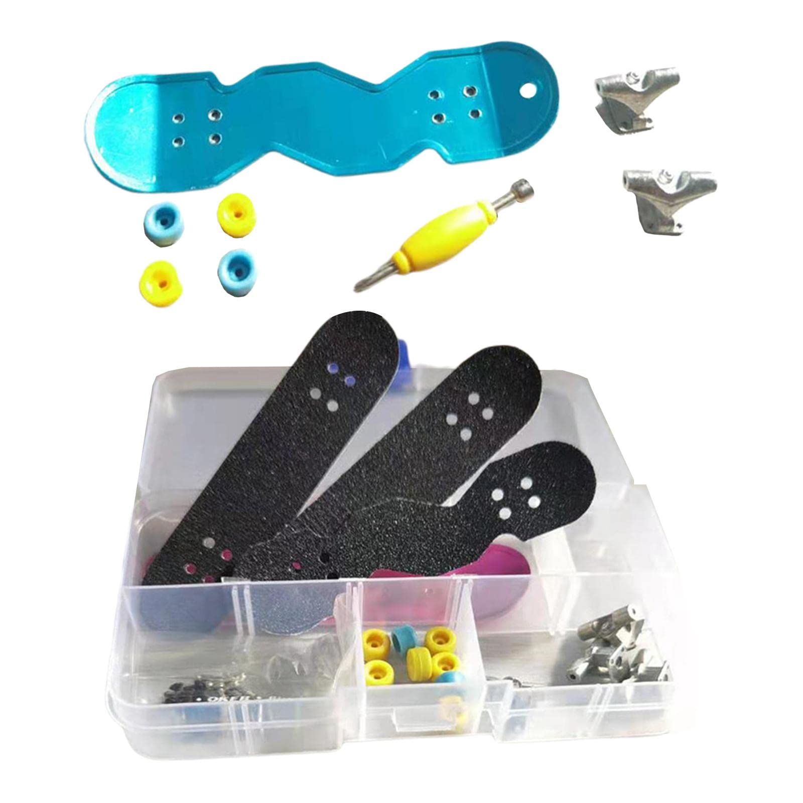 3 Pezzi Skating Board Set Fingerboard Gioco Sportivo Tavola Accessori Lega Portatile Adatto per Regalo Bambini Adulti Gioco Tavolo
