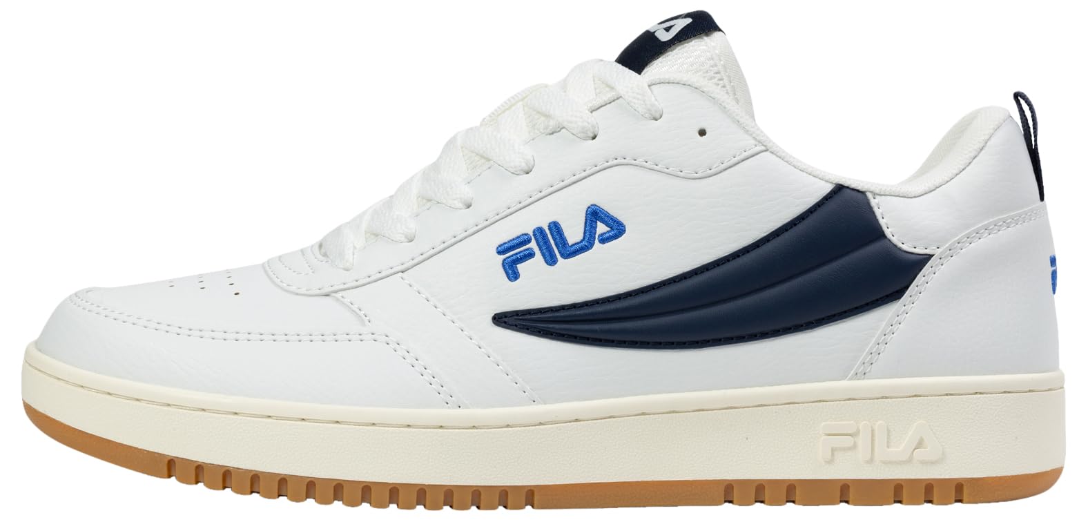 FILA Men's Rega NF Trainers, White Navy-Antique White, 44 EU, White Fila Navy Antique White, 10 UK