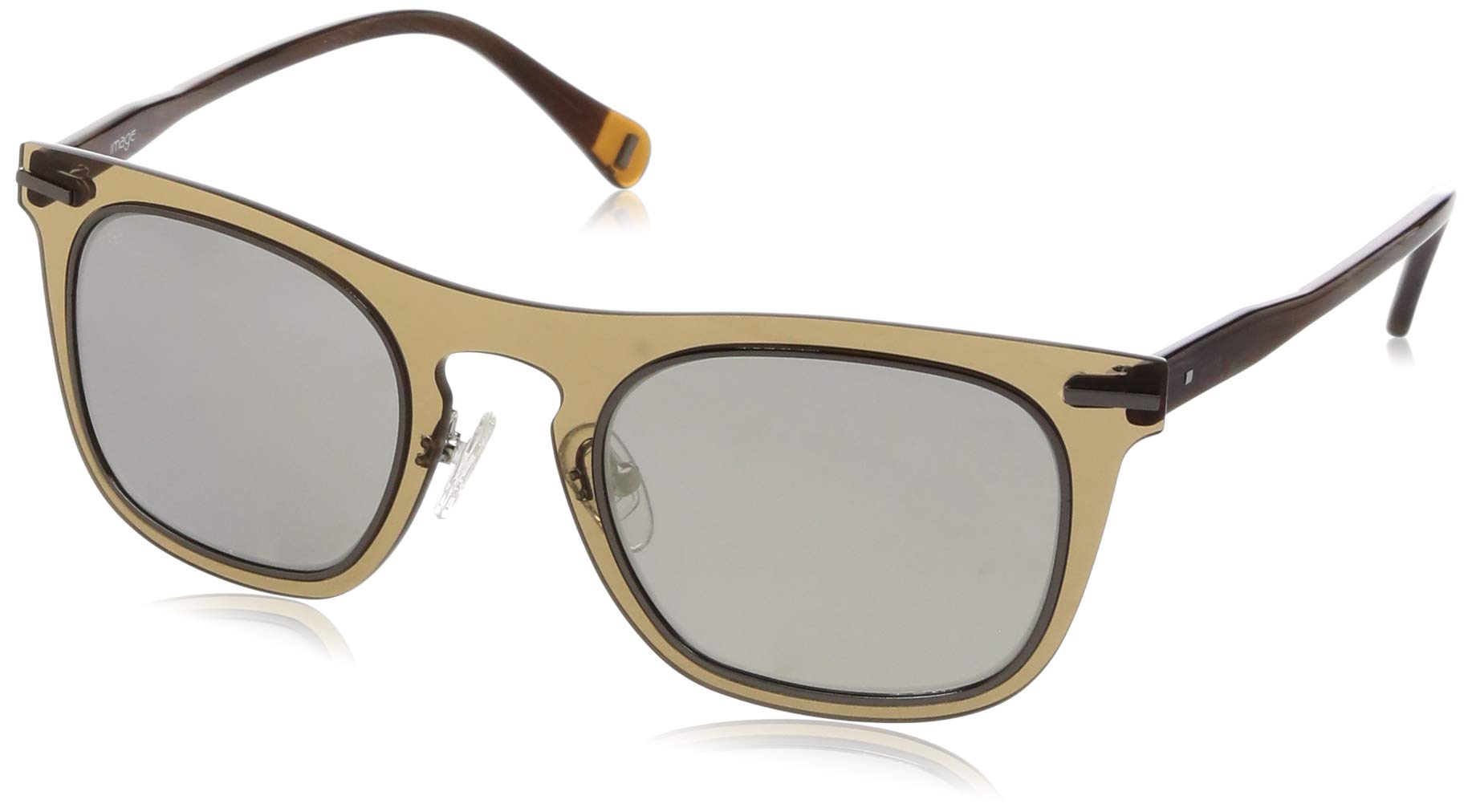 Image Men's UV Protected Gold Metal Square sunglass