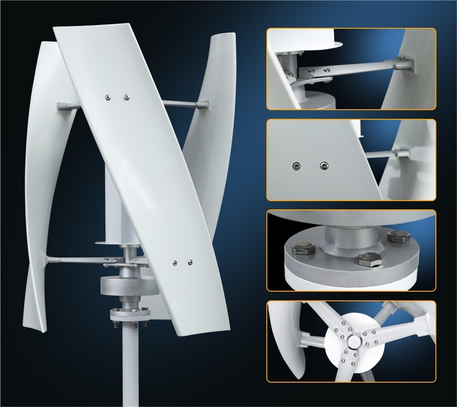 Generator wiatrowy, 300 W zapewnia hałas przy niskiej prędkości w gospodarstwie domowym Maglev Wind osi pionowej dla Home Boat Marine