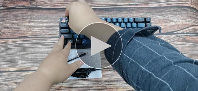 Ussixchare 65 Percent Mechanical Gaming Keyboard 68 Keys RGB