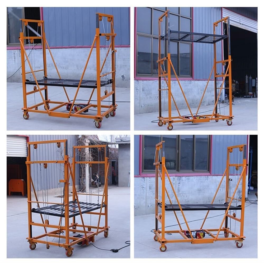 Ponteggio elettrico di sollevamento con telecomando e design telescopico per piattaforma mobile pieghevole arrampicata in applicazioni di decorazione