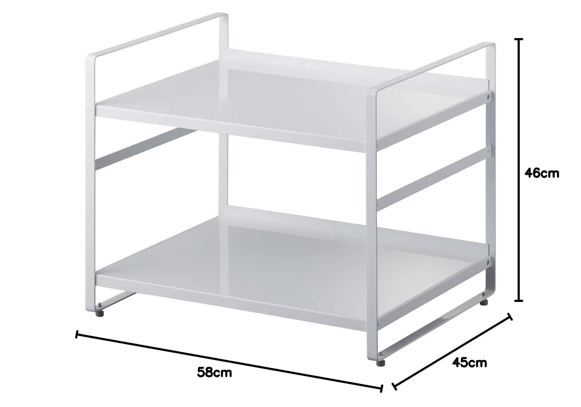 Amazon｜山崎実業(Yamazaki) 冷蔵庫上収納ラック ホワイト 約