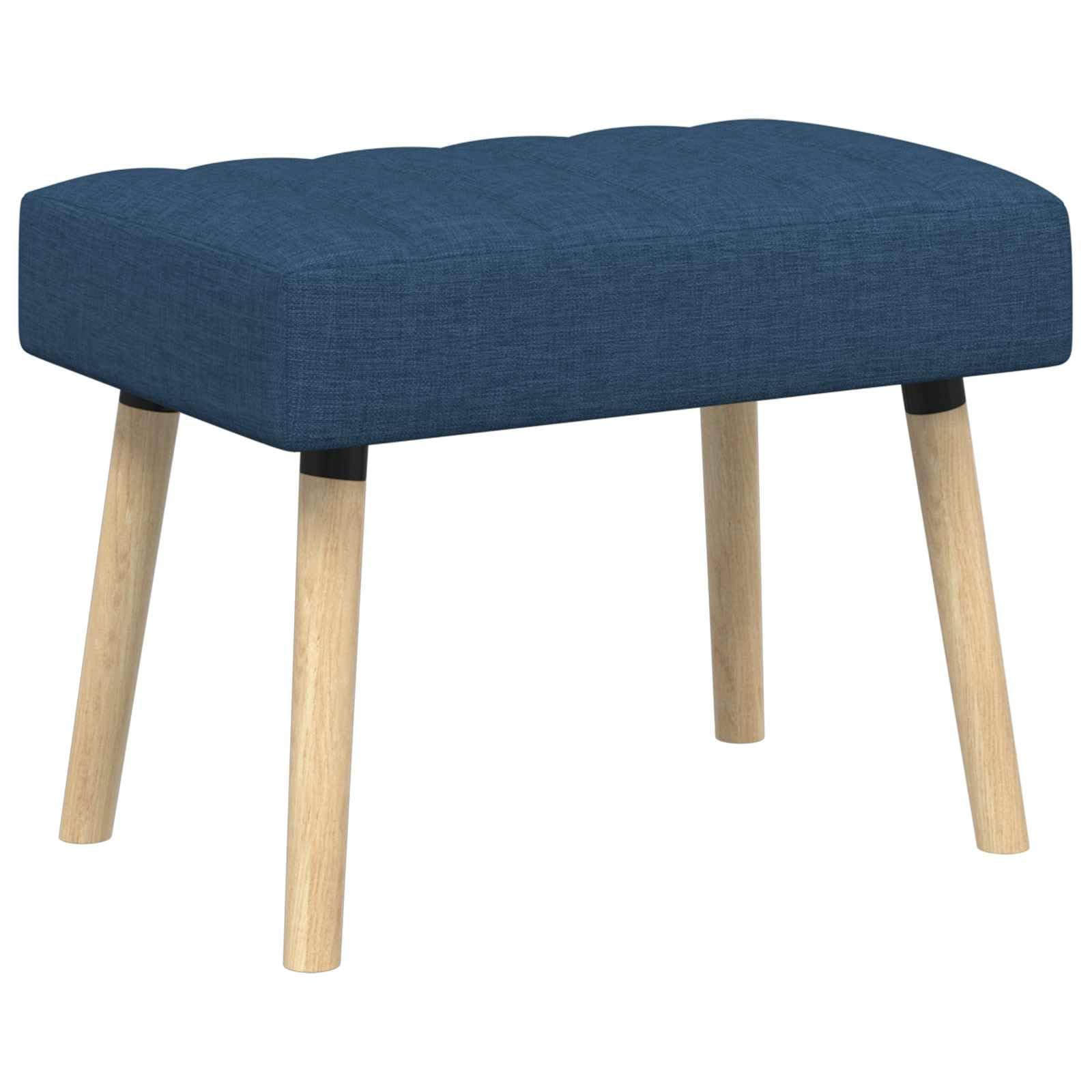 vidaXL Kanaal-geplooide bank Blauw 60 x 40 x 45 cm Stof