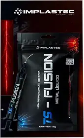 TS Fusion Pasta Térmica Metal Líquido, 2g, Alta Condutividade 128W/mK, Composto de Gálio, Índio e Prata, Aplicação Profissional para PS5, CPU, GPU