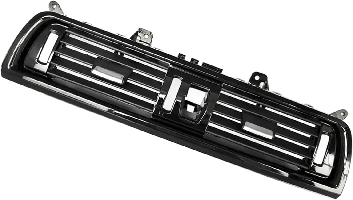 LHD Piano-Black Dashboard Front Rear Chromed Cover Panel AC Vent Compatible with BMW 5 Series F10 F11 520i 525i 528i 530i 535i(Left High)