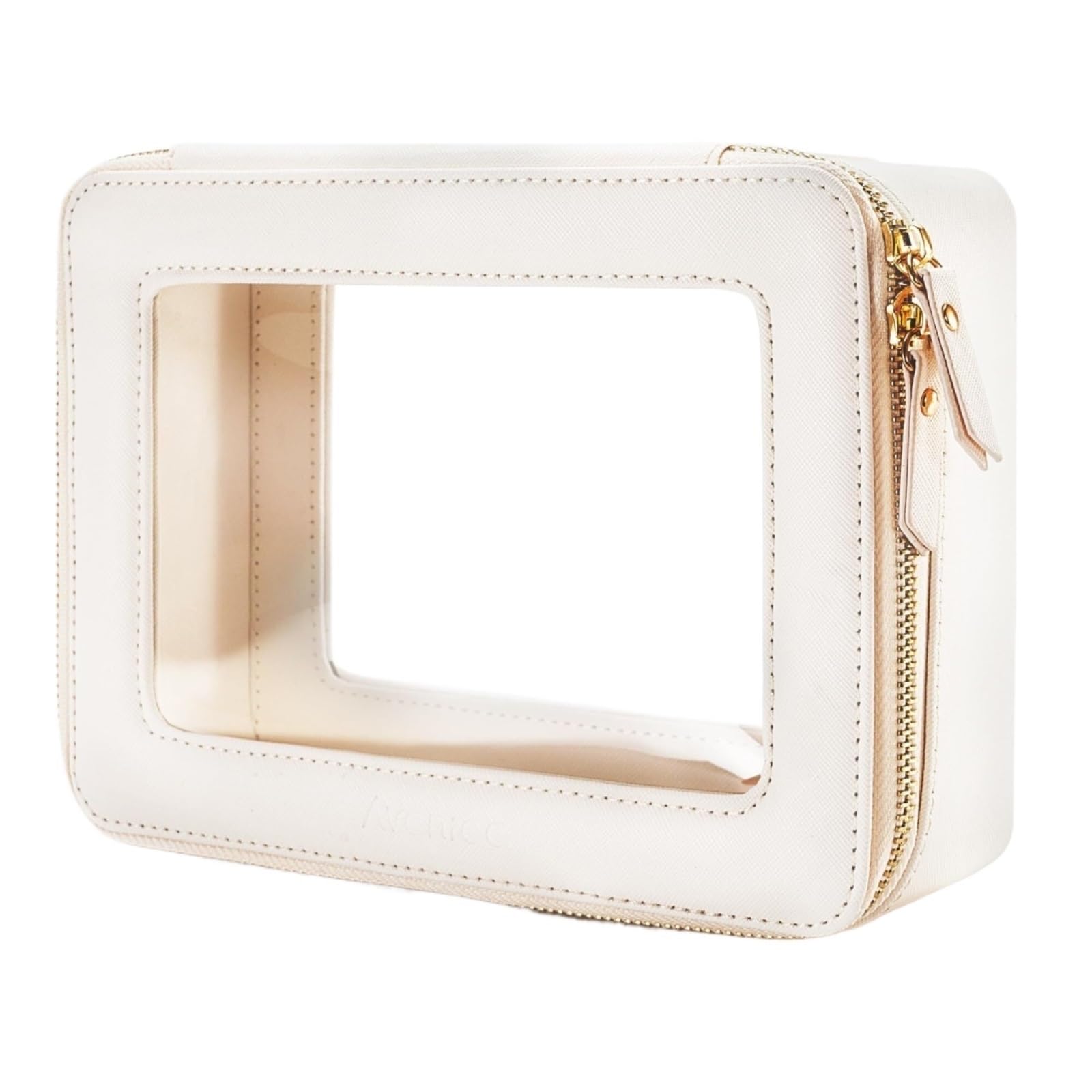 Kulturtasche Schminktasche Transparente Kosmetiktasche, Reise-Kosmetiktasche, Kulturbeutel, Damen, robuste Kosmetik-Aufbewahrungstasche Waschtasche Kosmetiktasche(White)