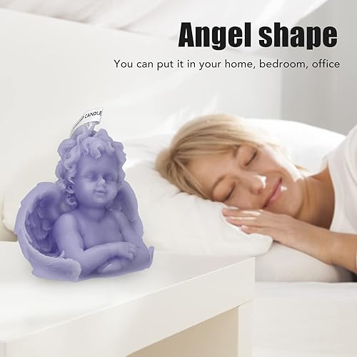Miniatura 3 de Vela de ángel, vela perfumada de soja, vela ligera perfumada para aromaterapia, vela vegana, linda vela decorativa hecha a mano, vela estética de