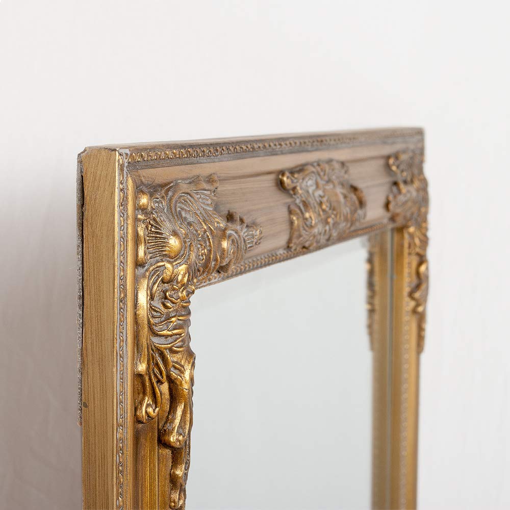 BESSA Wandspiegel, Spiegel groß Barock 130x70cm, Gold Antik