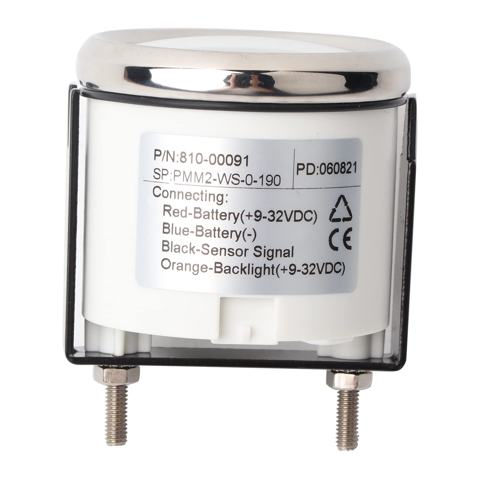 Trim Gauge IP67 Impermeabile, Yosoo 9-32 V CC 52 Mm Indicatore di Bilanciamento Dell'assetto della Barca Per Ship Yacht Marine(Cornice argento su bianco)