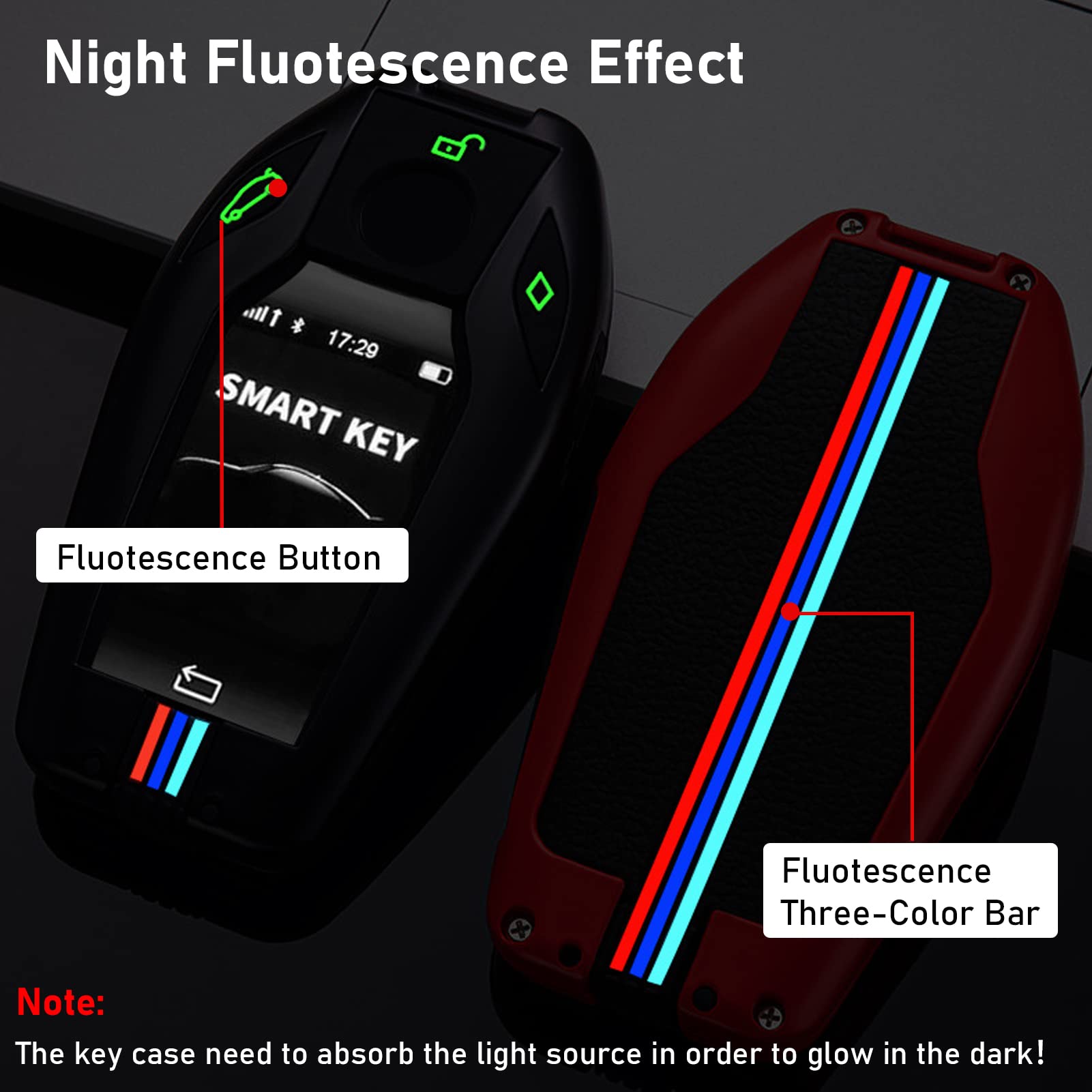 Cover Chiave Auto Per BMW Serie 2,3,5,7,X1,X3,X4,X5,X6 - Custodia In Lega Di Zinco Con Design Carbonio - Foto 5