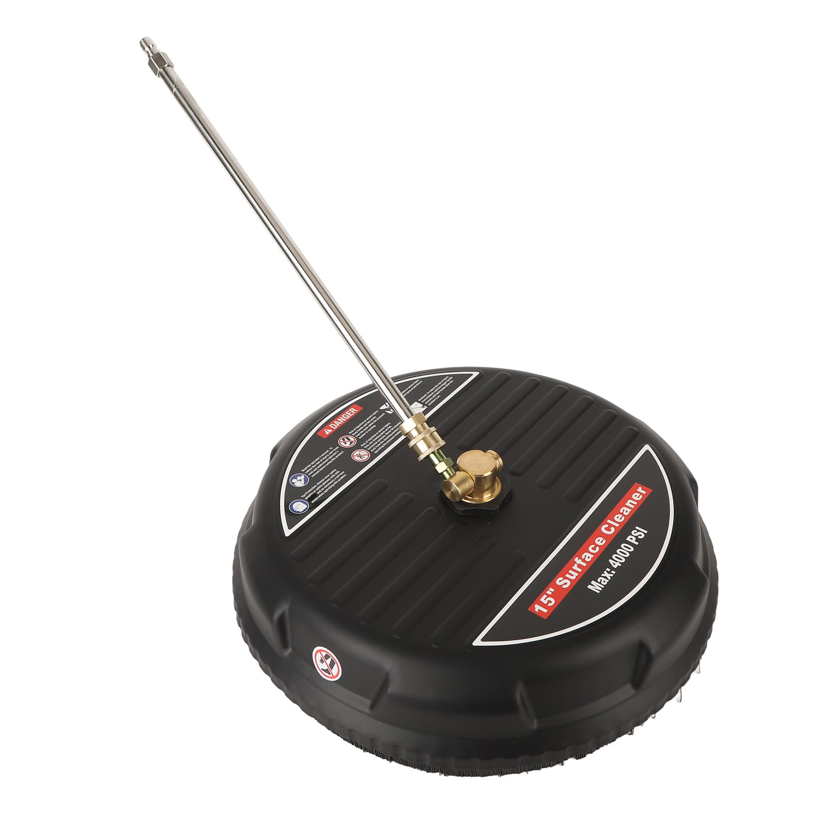 Limpiador de Superficies de Lavadora a Presión de 15 4000 PSI, Lavadora a Presión de Entrada de Acero Inoxidable con Biela y Accesorio de Lavadora Eléctrica de 4 Ruedas para