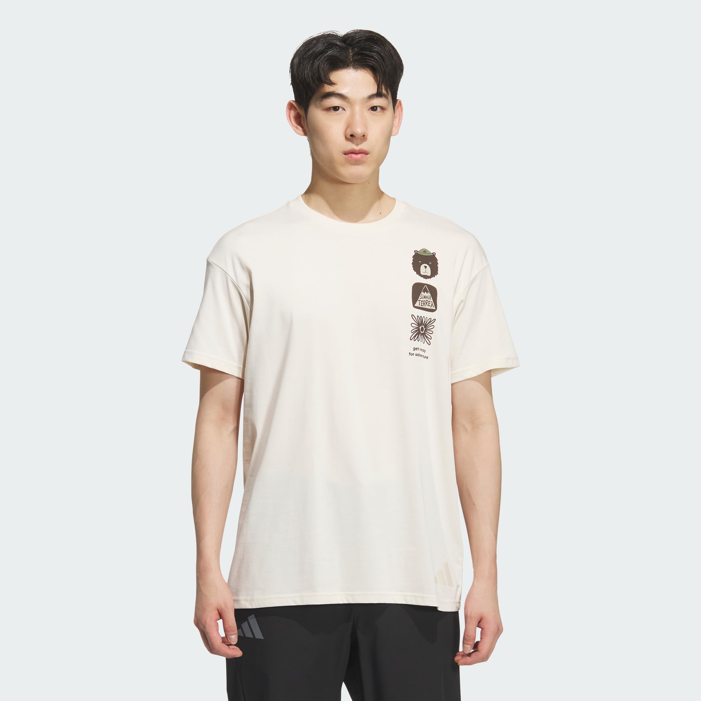 adidas Men's Multi Graphic T-Shirt, Wonder White, L