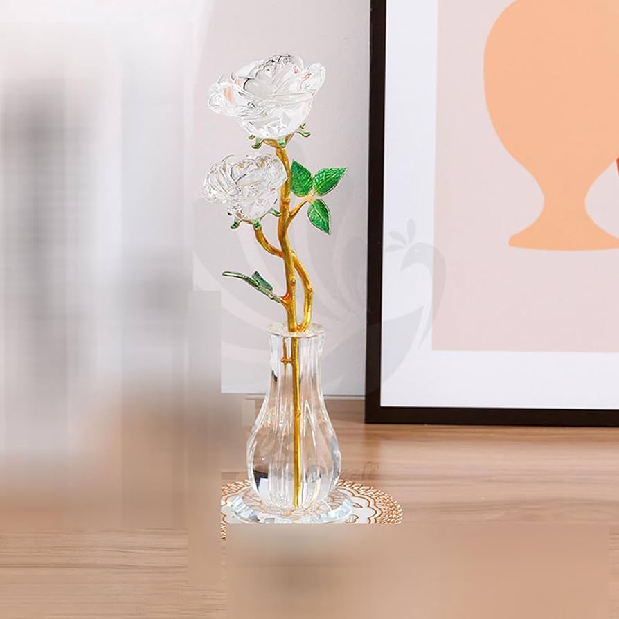 Amazon.co.jp: 花 置物 枯れない花 バラ 薔薇 造花 K9クリスタル