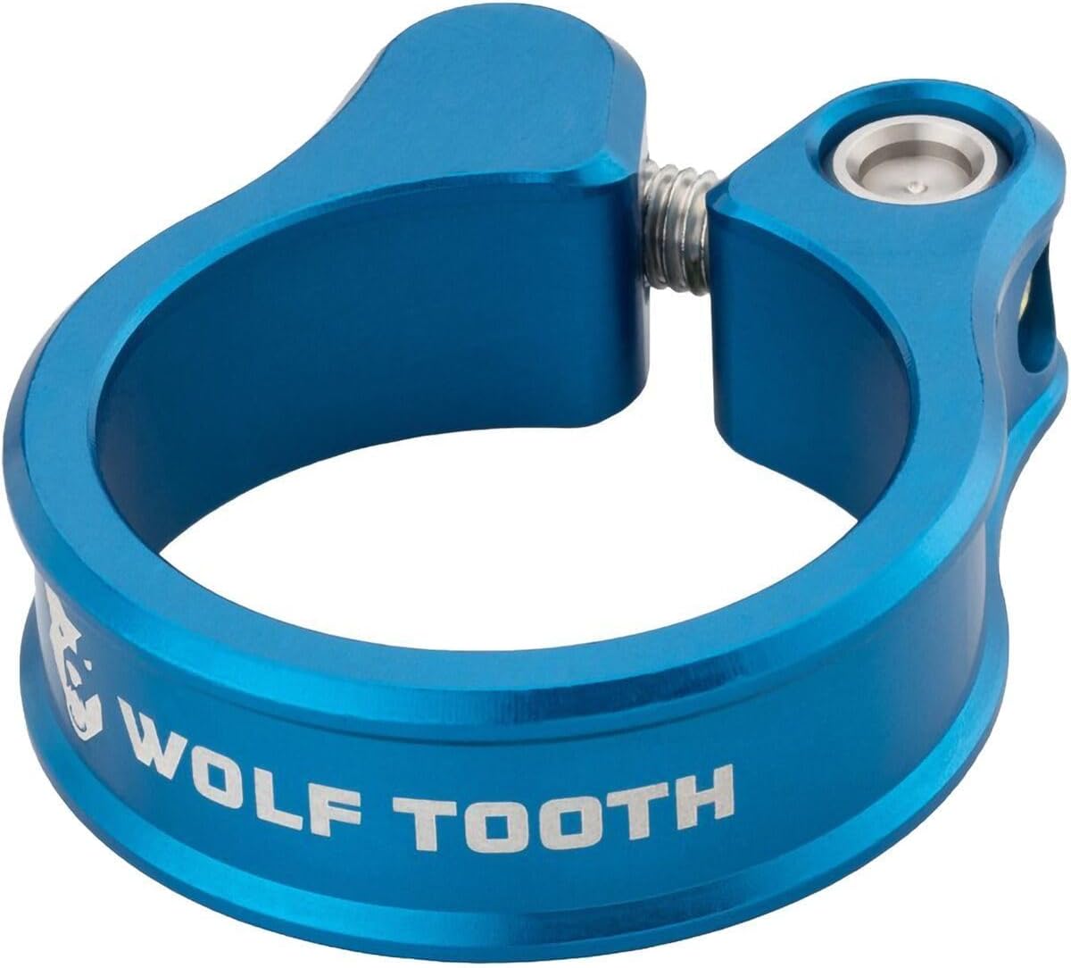 Wolf Tooth Components Seatpost Clamp Blue, 39.7Mm