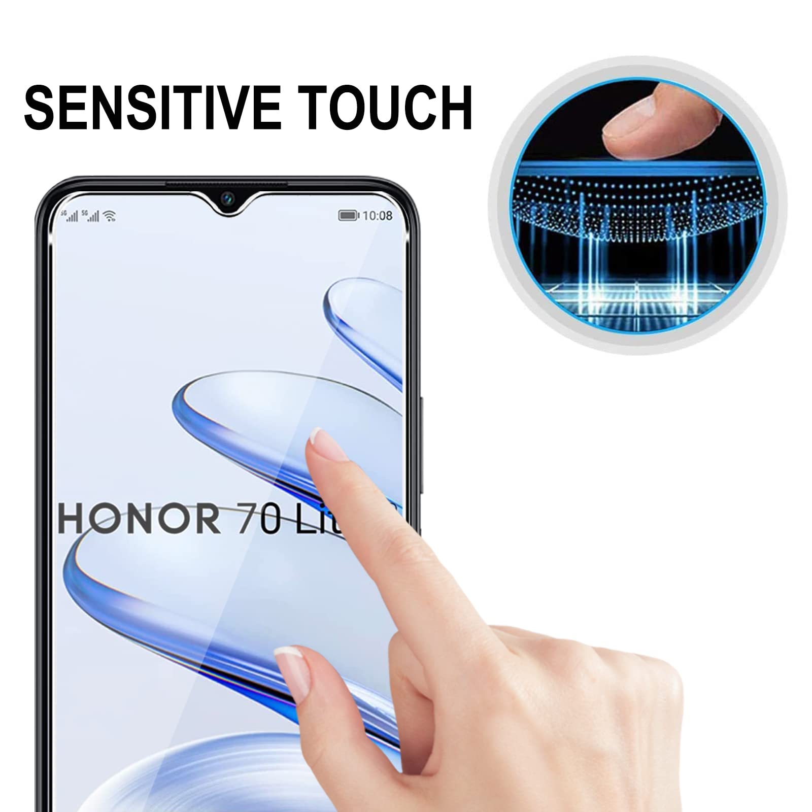 Pellicola Proteggi Schermo Honor X6/X6A/X6B – Vetro Temperato Gorilla, Ultra Trasparente Con Foro Fotocamera (MICG UK)